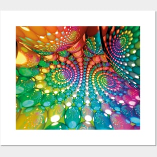 Swirl Fractal Balloon Reflections Posters and Art